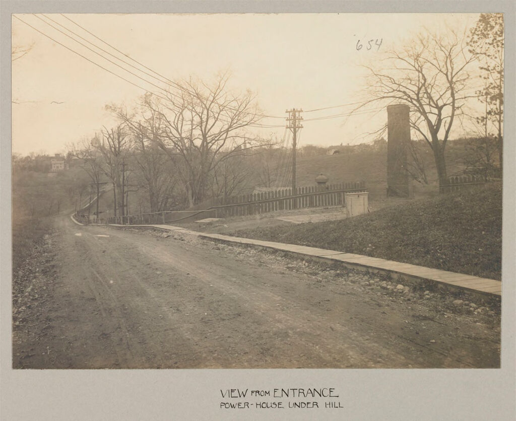 Crime, Women: United States. New York. Hudson. House Of Refuge For Women: State House Of Refuge For Women, Hudson, N.y.: View From Entrance: Power-House Under Hill