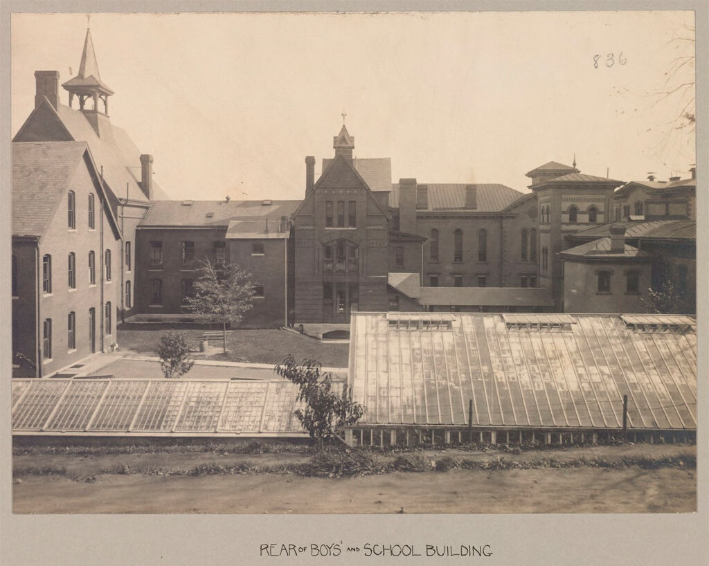 Defectives, Feeble-Minded: United States. New York. Syracuse. State Institute For Feeble-Minded Children: State Industrial School For Feeble Minded Children, Syracuse, N.y.: Rear Of Boys' And School Building