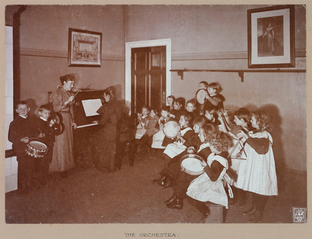 Education, General: Germany. Berlin. Volkskindergarten: Froebelhaus: Froebelhaus (Public Kindergarten): Berlin: The Orchestra.