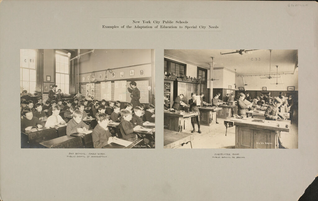 Education, Industrial: United States. New York. New York City. Public Schools, Adaptation To Special City Needs: New York City Public Schools. Examples Of The Adaptation Of Education To Special City Needs
