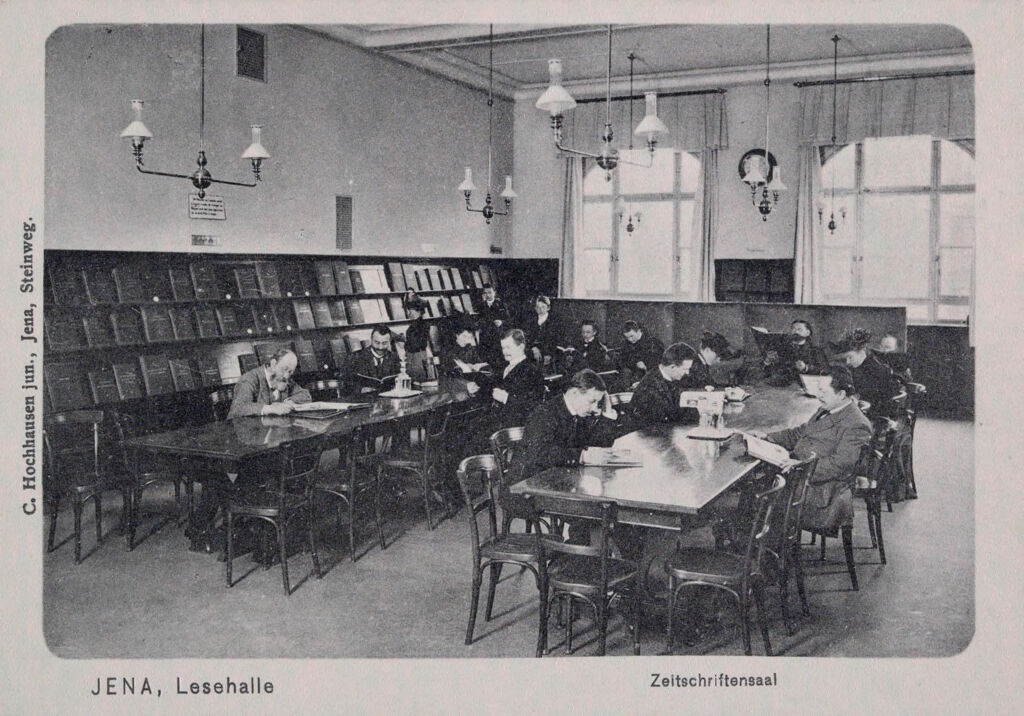 Education, Popular Culture: Germany. Jena: Carl Zeiss Stiftung: Social Conditions In German Cities: 1905: Jena, Lesehalle, Bücherlesezimmer