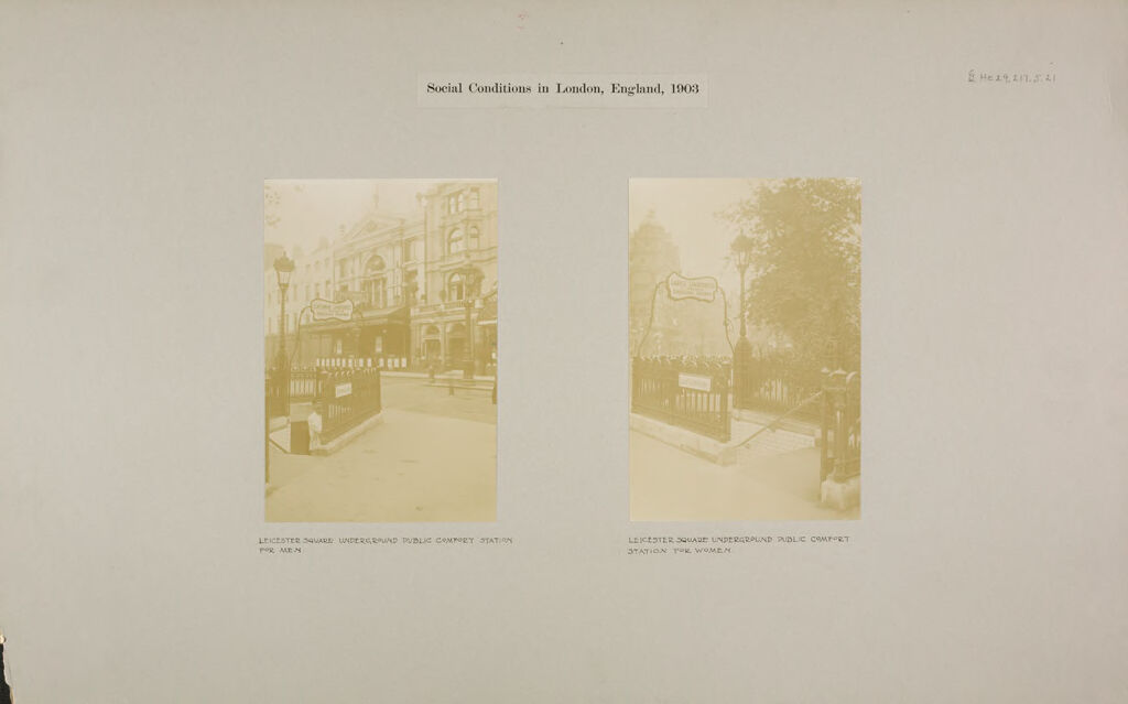 Health, General: Great Britain, England. London. Public Comfort Station: Social Conditions In London, England, 1903
