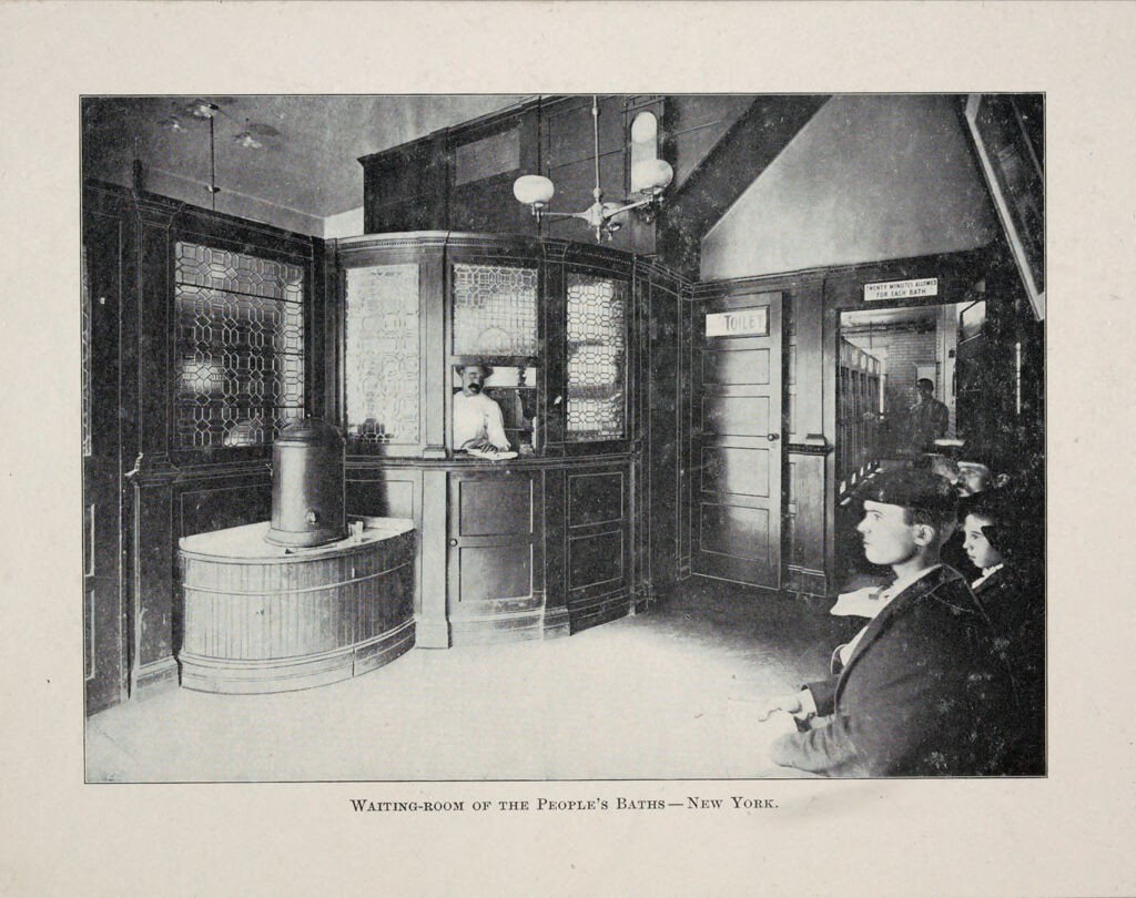 Health, Baths: United States. New York. New York City. People's Bath: Public Baths In The United States: Shower Baths Of The Association For Improving The Condition Of The Poor - New York.