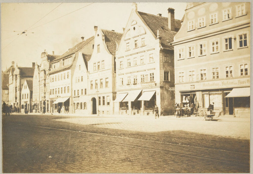 Housing, Conditions: Germany. Augsberg. Streets: Social Conditions In German Cities: 1905: Old Houses: Augsburg.