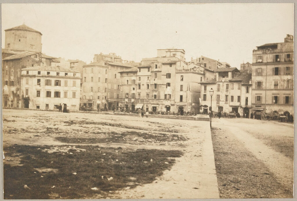 Housing, Conditions: Italy. Rome. Housing In Ghetto: Social Conditions In Rome, Italy: 1905: In The Ghetto: Rome: Showing Area Cleared By Government Authority.