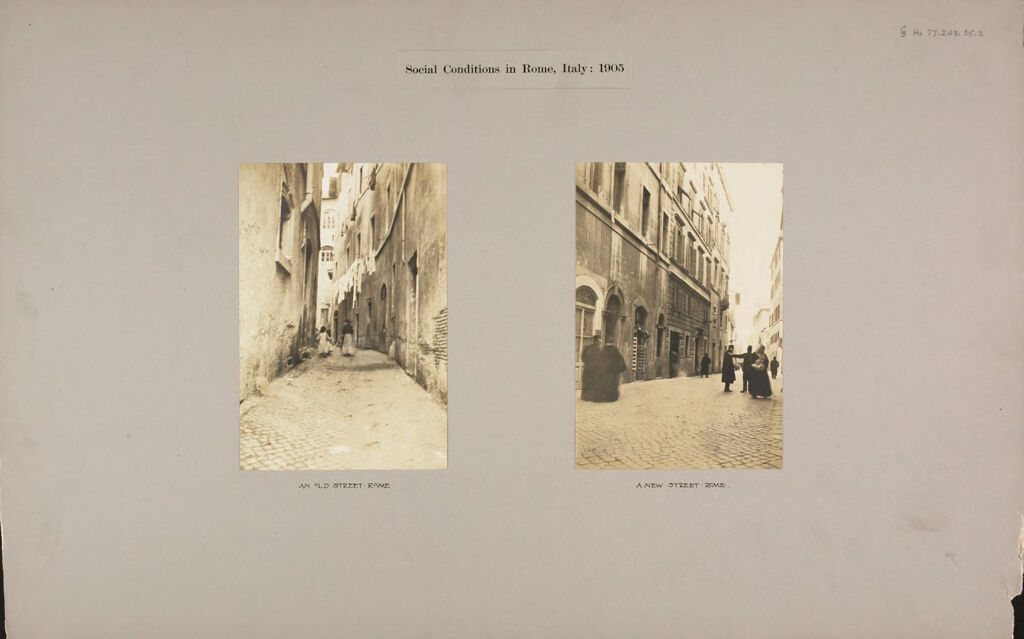 Housing, Conditions: Italy. Rome. Housing In Ghetto: Social Conditions In Rome, Italy: 1905