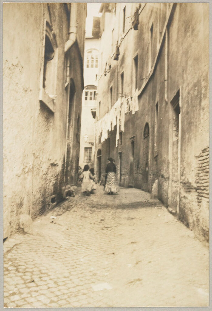 Housing, Conditions: Italy. Rome. Housing In Ghetto: Social Conditions In Rome, Italy: 1905: An Old Street: Rome.