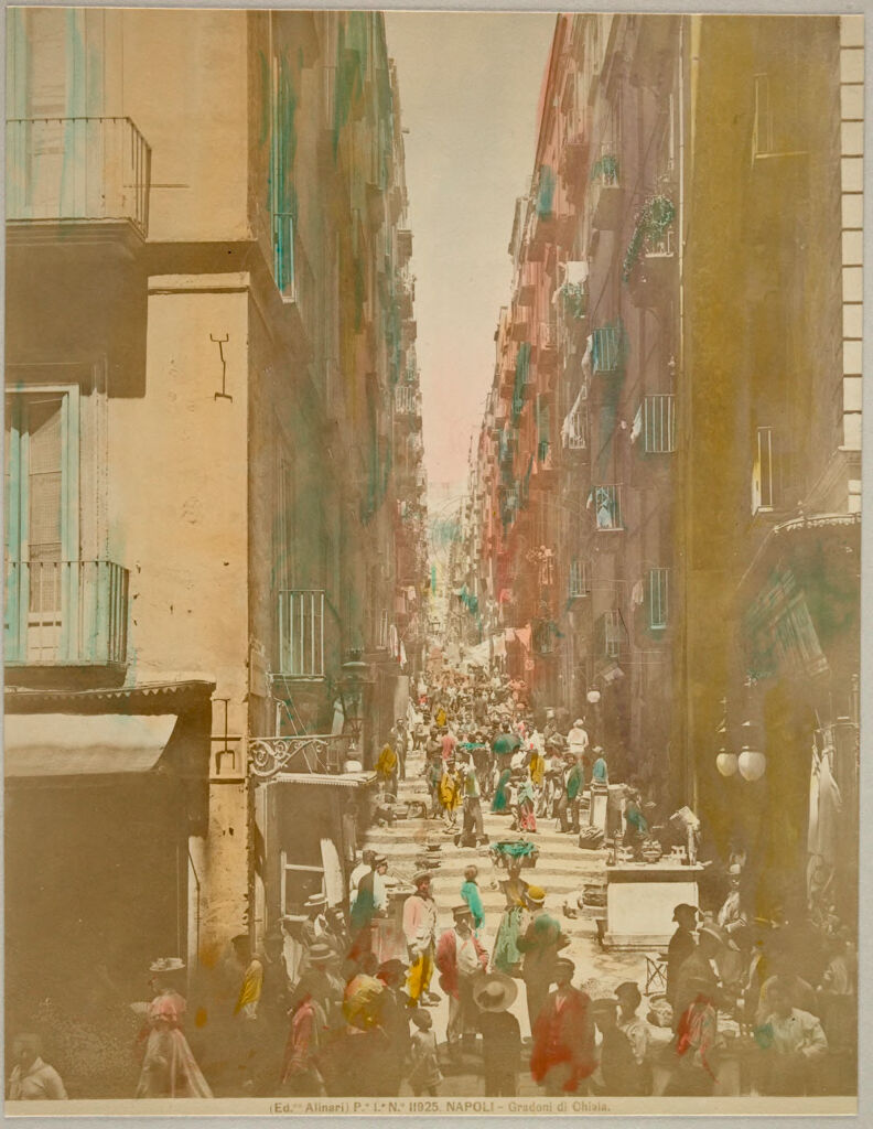Housing, Conditions: Italy. Naples. Tenements: Social Conditions In Naples, Italy: 1905: Street Scene: Naples.