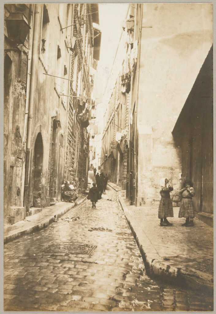 Housing, Conditions: France. Marseilles. Slums: Social Conditions In French Cities: 1905: Narrow Streets Of The Slums: Marseilles.
