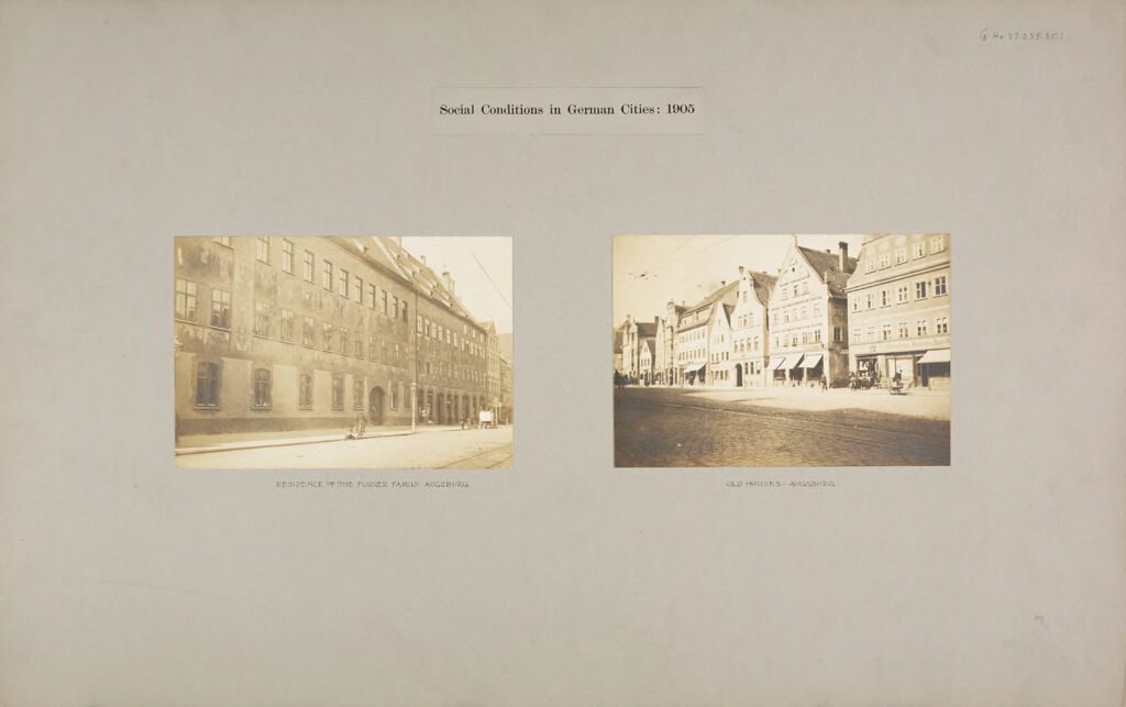 Housing, Conditions: Germany. Augsberg. Streets: Social Conditions In German Cities: 1905