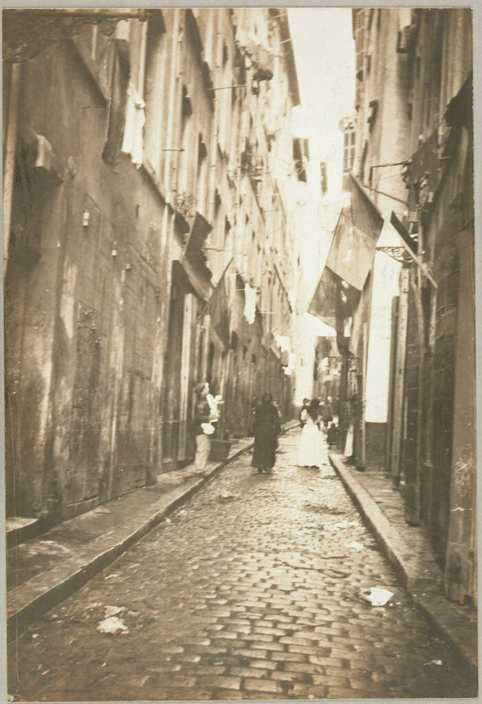 Housing, Conditions: France. Marseilles. Slums: Social Conditions In French Cities: 1905: Narrow Streets Of The Slums: Marseilles.