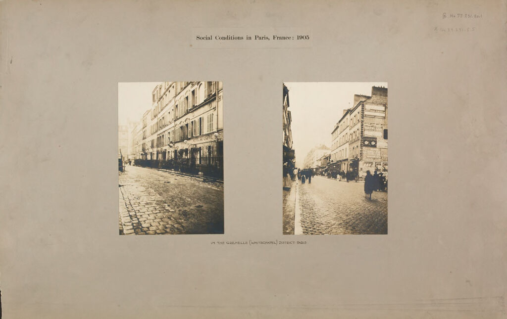 Housing, Conditions: France. Paris. Streets: Social Conditions In Paris, France: 1905: In The Grenelle (Whitechapel) District: Paris.