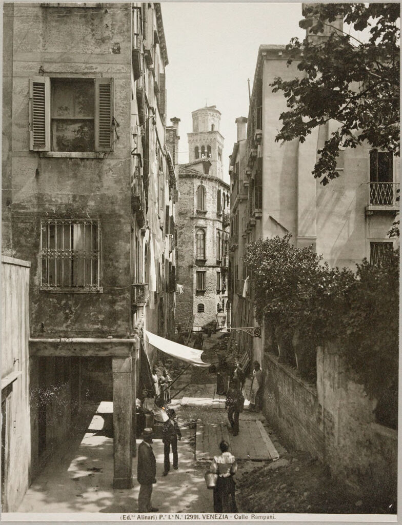 Housing, Conditions: Italy. Venice. Slums: Environment Before Immigration. Standards Of Living In European Cities. Social Conditions In Venice, Italy: 1905: A Street: Venice.