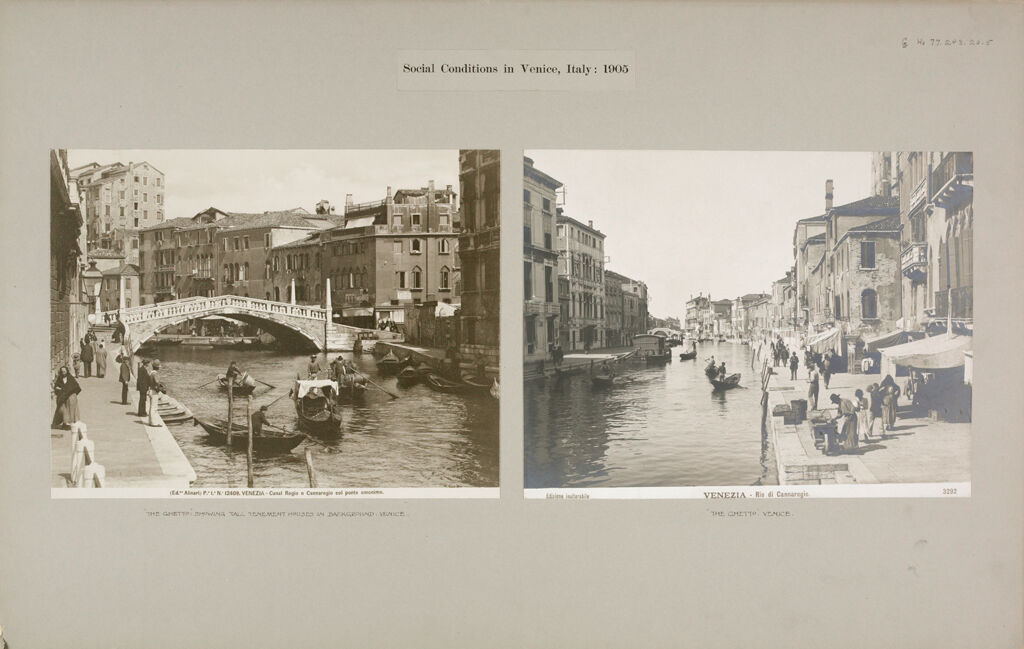 Housing, Conditions: Italy. Venice. Slums: Social Conditions In Venice, Italy: 1905