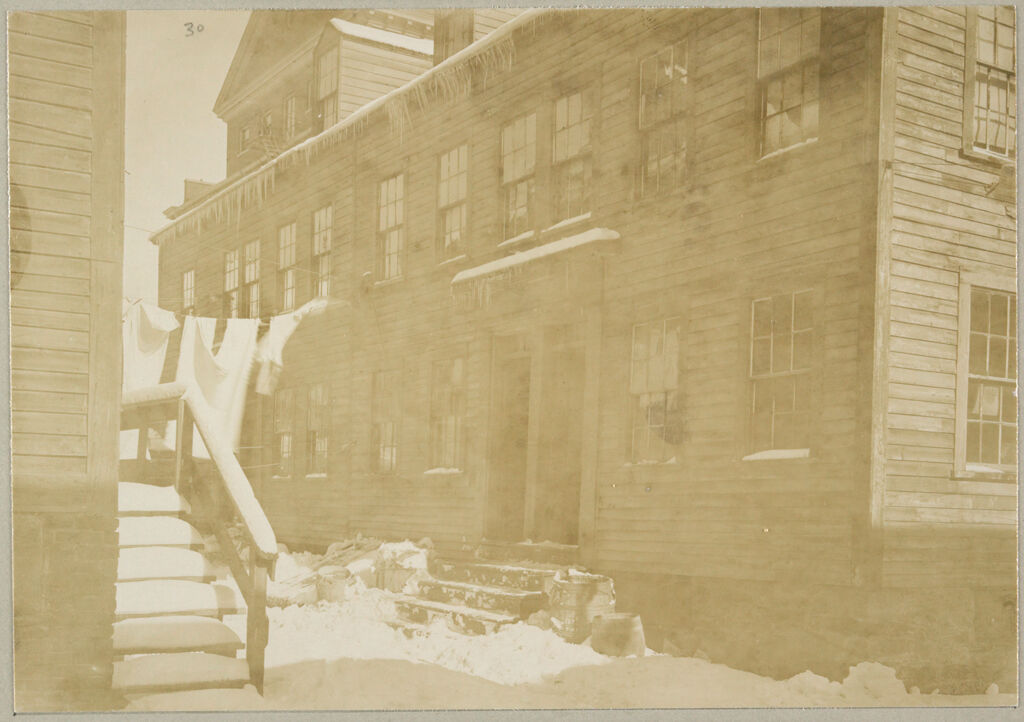 Housing, Conditions: United States. Massachusetts. Lowell. Tenements In French, Greek, And Polish Districts: Environment After Immigration. Perpetuation Of European Standards In America. Housing Conditions, Lowell, Mass.: Rear Of Suffolk St: Tenements.