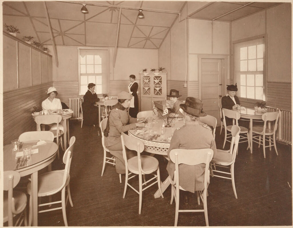 Housing, Government: United States. New Jersey. Woodbury: Governmental Agencies Of House Construction. U.s. War Department, Industrial Service Section Of The Ordnance Department, Housing Branch: Woodbury, New Jersey. Woodbury Bag Loading Plant: Interior Views Of Cafeteria, Matron's Dining Room (Above).