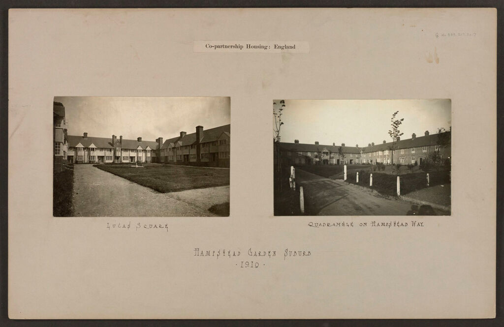 Housing, Improved: Great Britain, England. Hampstead. Garden Suburb (Copartnership And Private) Plans Of Estate And Cottages: Co-Partnership Housing: England: Hampstead Garden Suburb 1910