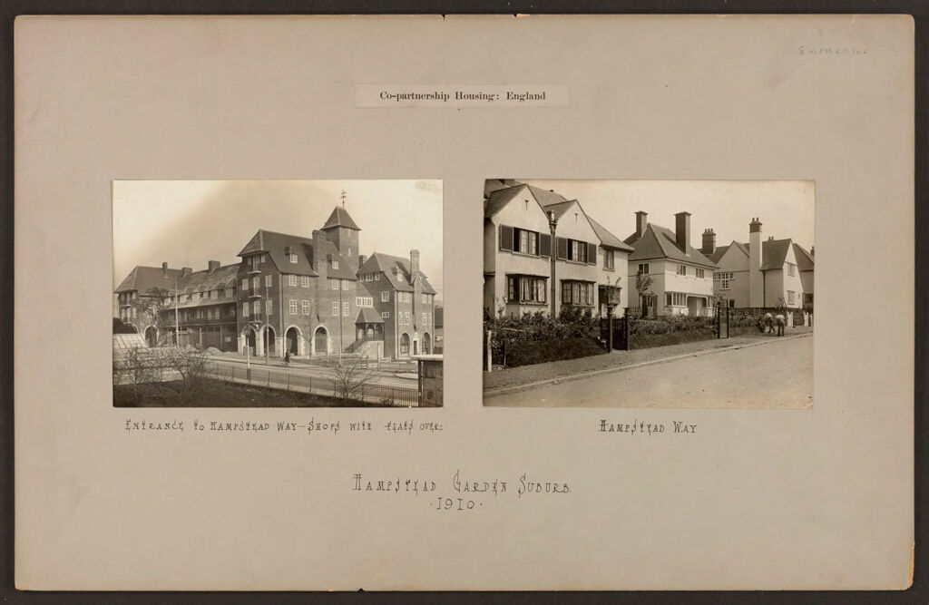 Housing, Improved: Great Britain, England. Hampstead. Garden Suburb (Copartnership And Private) Plans Of Estate And Cottages: Co-Partnership Housing: England: Hampstead Garden Suburb. 1910