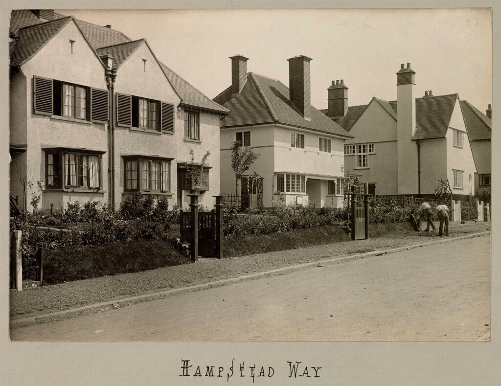 Housing, Improved: Great Britain, England. Hampstead. Garden Suburb (Copartnership And Private) Plans Of Estate And Cottages: Co-Partnership Housing: England: Hampstead Garden Suburb. 1910: Hampstead Way