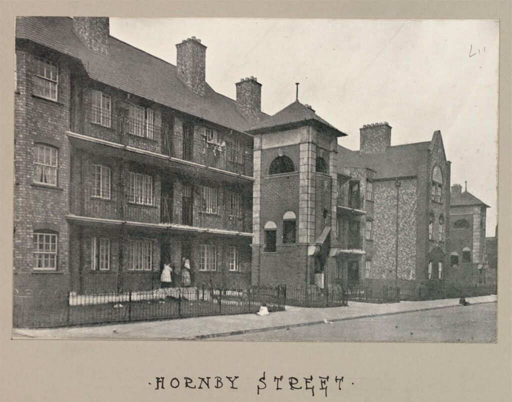 Housing, Improved: Great Britain, England. Liverpool. Housing Conditions And Improvements: Municipal Housing: Great Britain: Dwellings Built By Thecity Of Liverpool To Replace Insanitary Hornby Street Tenements...: Hornby Street