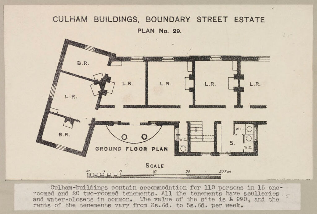 Housing, Improved: Great Britain, England. London. Boundary Street Area: Municipal Housing: Great Britain: Culham Buildings