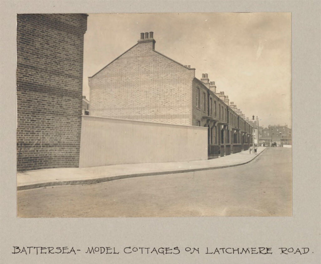 Housing, Improved: Great Britain, England. London. Housing Conditions And Improvements: Social Conditions In London, England, 1903: Battersea -  Model Cottages On Latchmere Road