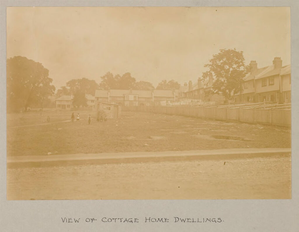 Housing, Improved: Great Britain, England. London. Tooting Estate: Social Conditions In London, England, 1903: View Of Cottage Home Dwellings