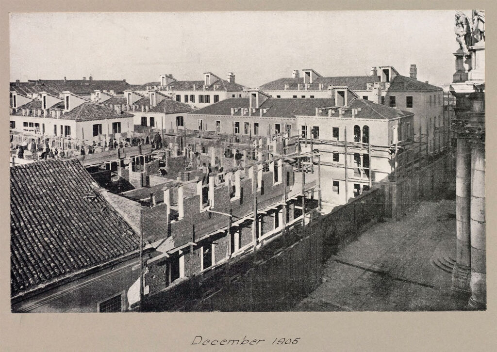 Housing, Improved: Italy: Venice: Municipal Tenements: Improved Housing: Italy: Group Of Eleven Houses - Ai Geaniti (Sestiere Di Cannaregio): Model Tenement Houses Erected In Venice By The Municipality: December 1905