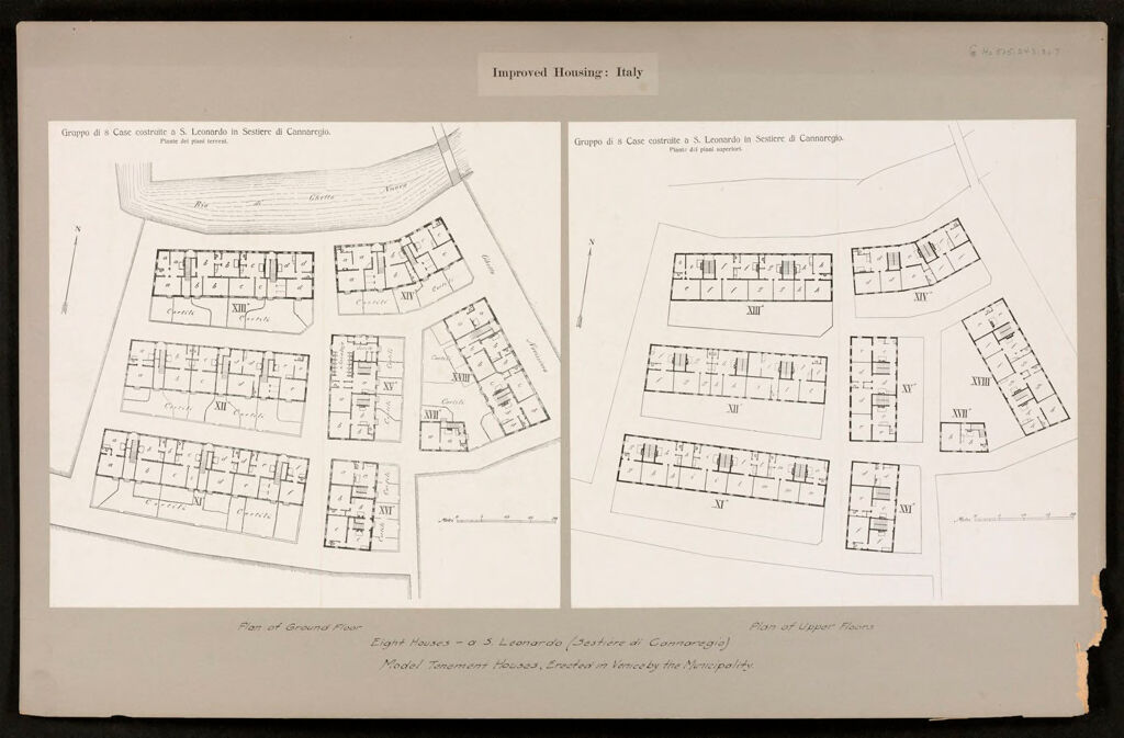 Housing, Improved: Italy. Venice. Municipal Tenements: Improved Housing: Italy: Eight Houses - A S. Leonardo (Sestiere Di Cannaregio): Model Tenement Houses, Erected In Venice By The Municipality
