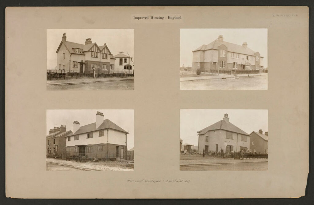 Housing, Improved: Great Britain, England. Sheffield. Municipal Cottages: Improved Housing: England: Municipal Cottages: Sheffield 1907