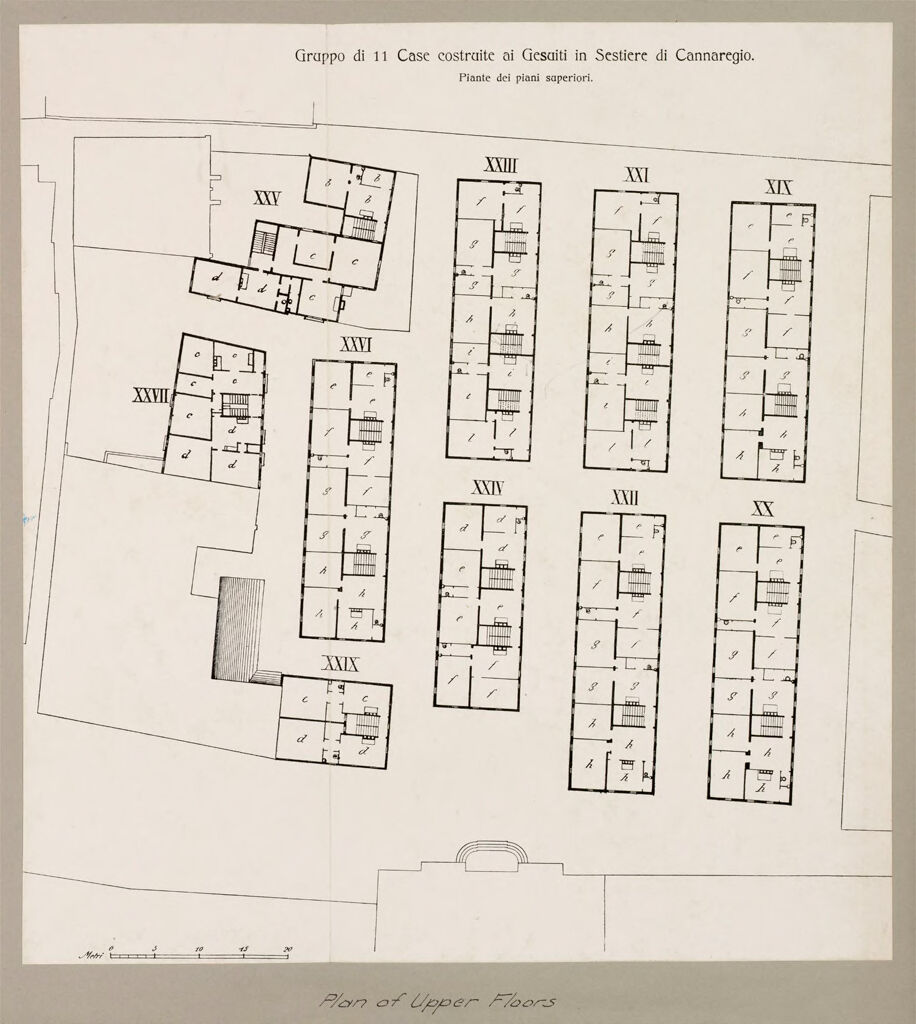 Housing, Improved: Italy: Venice: Municipal Tenements: Improved Housing: Italy: Eleven Houses - Ai Gesuiti (Sestiere Di Cannaregio): Model Tenement Houses, Erected In Venice By The Municipality: Plan Of Upper Floors