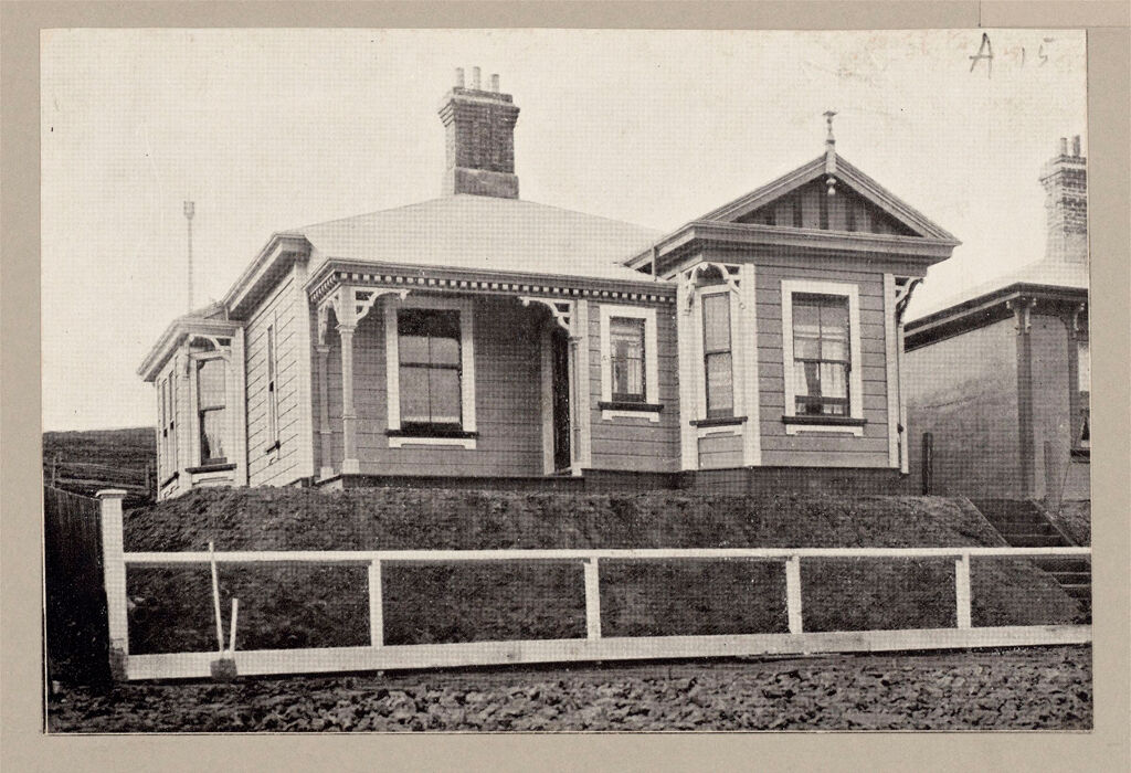 Housing, Improved: New Zealand. Wellington. Cottages Erected By The Government (Minister Of Labour): State Housing: New Zealand: Coromandel Street Wellington: Wooden House Renting For 15/11 ($3.82) Per Week.