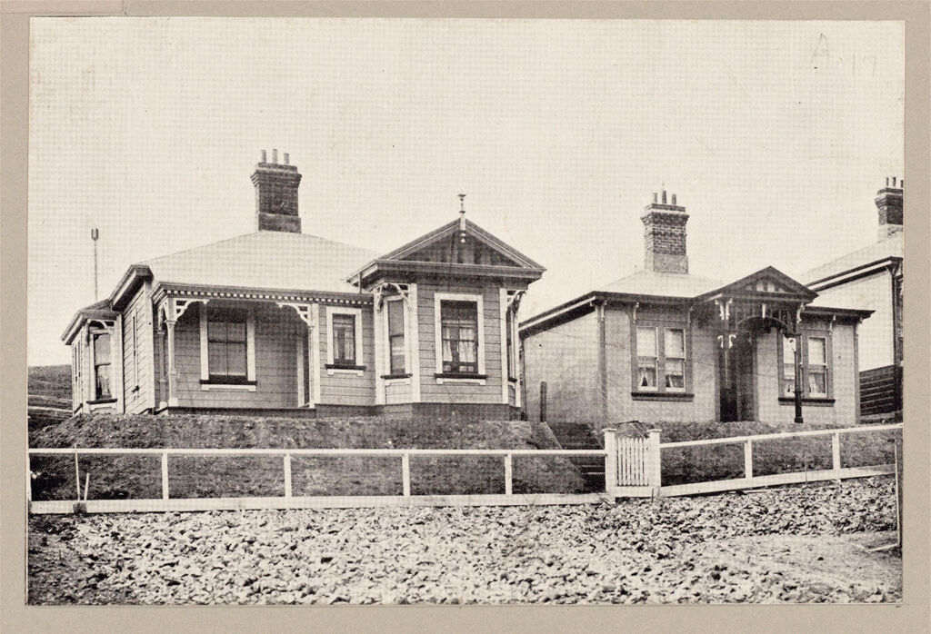 Housing, Improved: New Zealand. Wellington. Cottages Erected By The Government (Minister Of Labour): State Housing: New Zealand: Coromandel Street Wellington: Concrete House Renting For 13/6 ($3.24) Per Week.