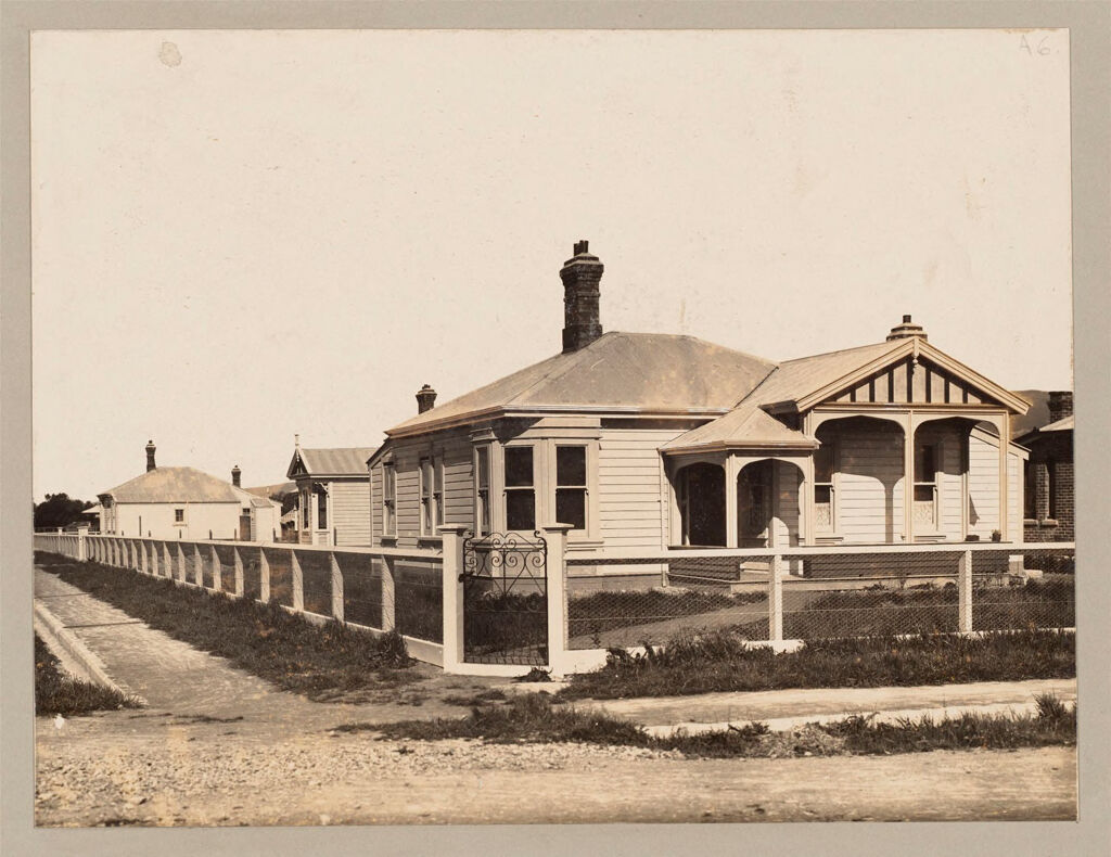 Housing, Improved: New Zealand. Christchurch. Sydenham, Cottages Erected By The Government (Minister Of Labour): State Housing: New Zealand: Six-Room House  Rent 11/4 ($2.72) Per Week. Sydenham - A Suburb Of Christchurch.