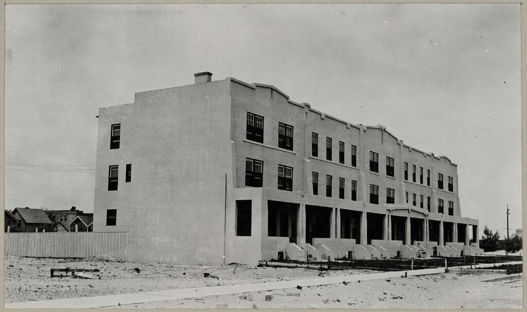 Housing, Industrial: United States. Indiana. Gary: Industrial Housing, Detached Dwellings And Row Dwellings Of Concrete: American Sheet And Tin Plate Company, Gary, Ind.: I. Nine-Room, Three Story Terraced Houses At Gary Indiana.
