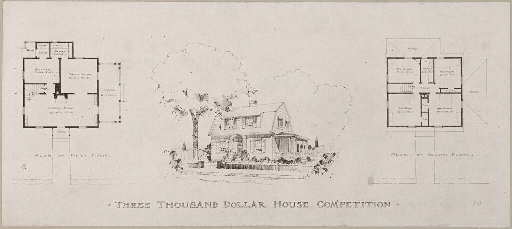 Housing, Industrial: United States. Massachusetts. East Walpole: Methods Of Cheap Construction: Detached Dwellings Proslate: Three Thousand Dollar House Competition