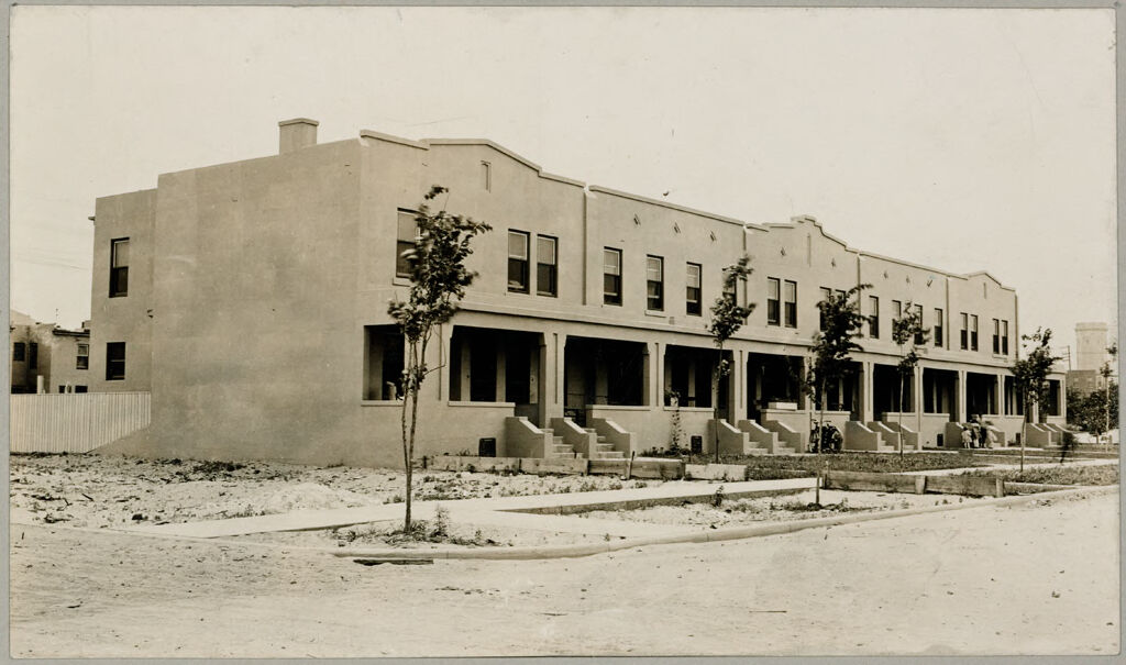 Housing, Industrial: United States. Indiana. Gary: Industrial Housing, Detached Dwellings And Row Dwellings Of Concrete: American Sheet And Tin Plate Company, Gary, Ind.: Ii. Five And Six-Room Terraced Houses At Gary, Indiana.
