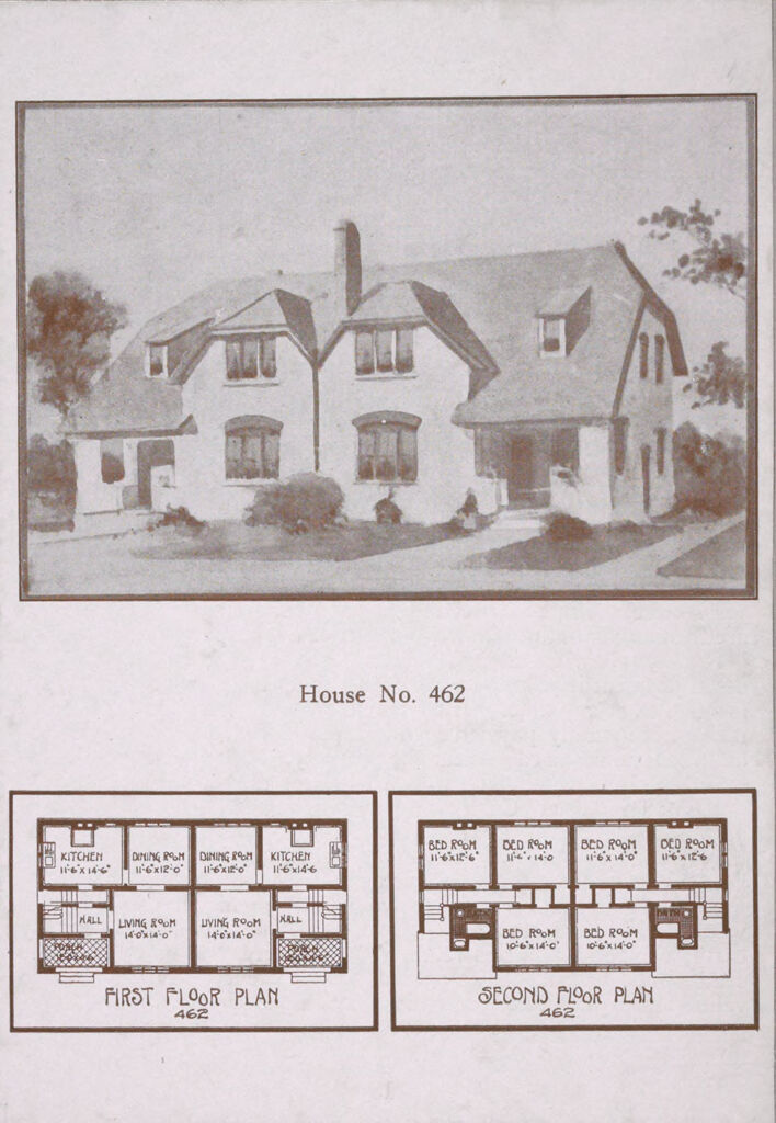 Housing, Industrial: United States. Ohio. Goodyear Heights: Industrial Housing, Cottages: Goodyear Tire And Rubber Company: Houses Erected At Goodyear Heights To Be Sold To Employees Of The Goodyear Tire And Rubber Company, 1913-1915.: House No. 462