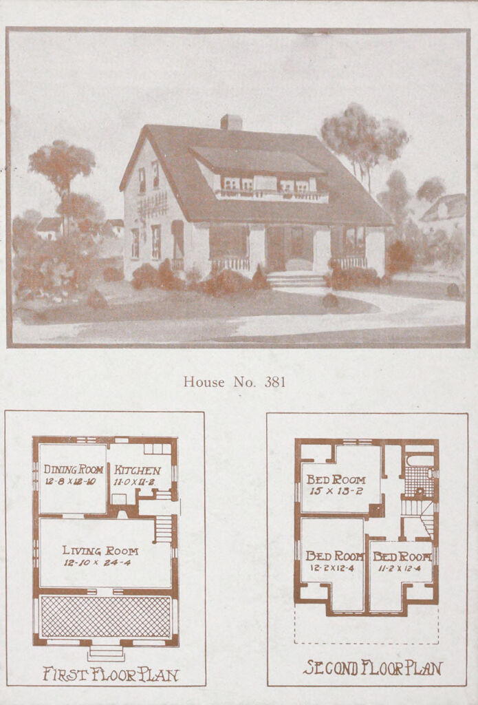 Housing, Industrial: United States. Ohio. Goodyear Heights: Industrial Housing, Cottages: Goodyear Tire And Rubber Company: Houses Erected At Goodyear Heights To Be Sold To Employees Of The Goodyear Tire And Rubber Company, 1913-1915.: House No. 381