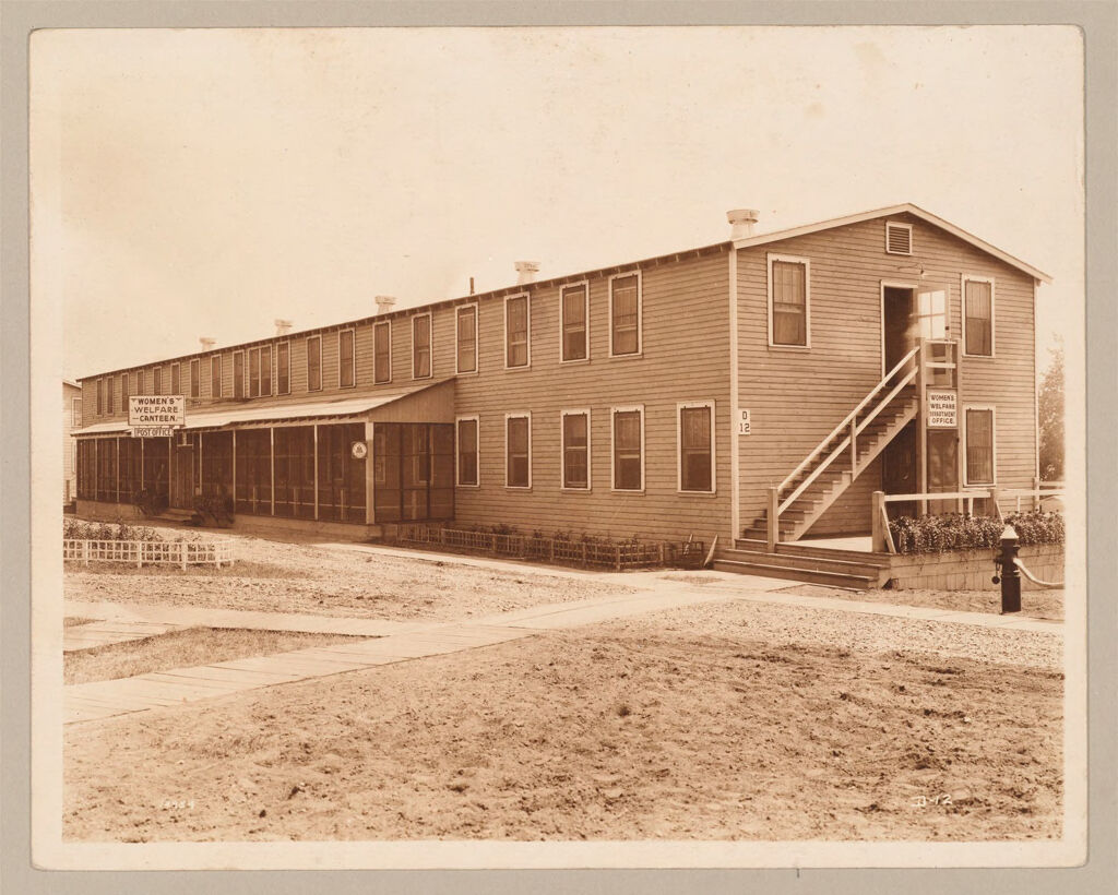Housing, Government: United States. New Jersey. Woodbury. Woodbury Bag Loading Plant: Governmental Agencies Of House Construction. U.s. War Department, Industrial Service Section Of The Ordnance Department, Housing Branch: Woodbury, New Jersey. Woodbury Bag Loading Plant: Dormitory No. 12; - Welfare Office.