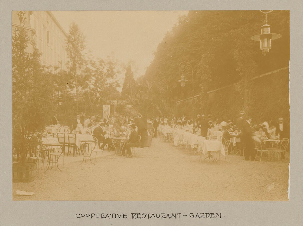 Industrial Problems, Coöperation: Italy. Rome. Unione Militare: Social Conditions In Rome, Italy, 1903: Cooperative Restaurant - Garden.