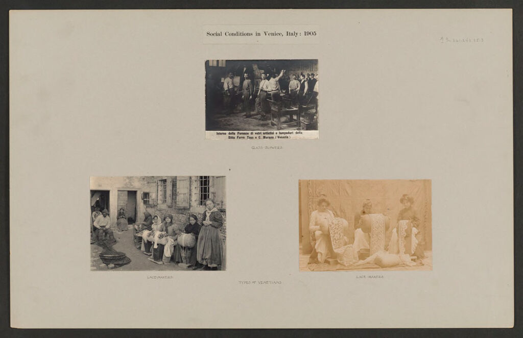 Industrial Problems, Types Of Working People: Italy. Venice. Glassblowers; Lace Makers: Social Conditions In Venice, Italy: 1905: Types Of Venetians.
