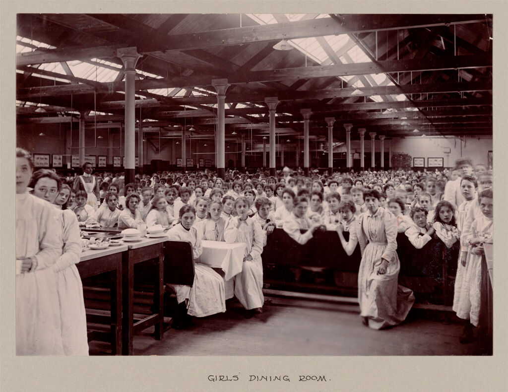 Industrial Problems, Welfare Work: Great Britain. England. Bourneville: Cadbury Bros.: Welfare Institutions And Improved Housing: Bournville Works And Village, Bournville, England: Cocoa And Chocolate Works Of Cadbury Brothers, Ltd. The Bournville Village Trust: Girls' Dining Room.
