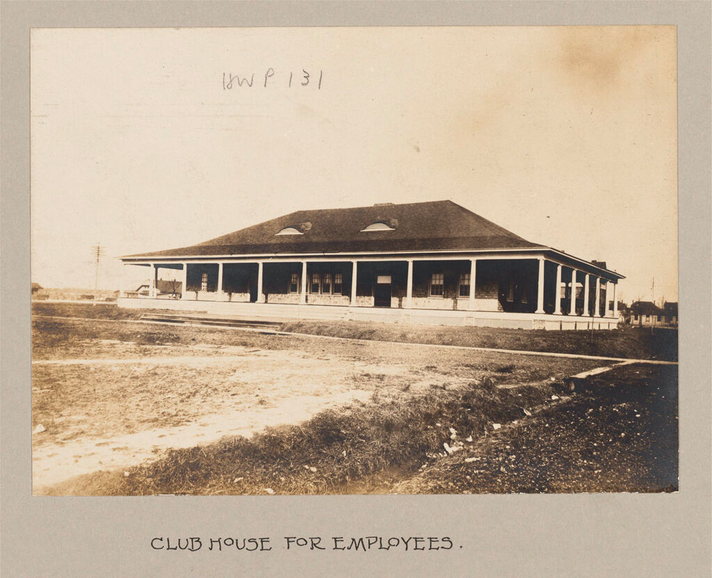Industrial Problems, Welfare Work: United States. Maryland. Sparrow's Point. Maryland Steel Company: Provision Of Recreational Facilities For Employees: Maryland Steel Company, Sparrow's Point, Maryland: Club House For Employees