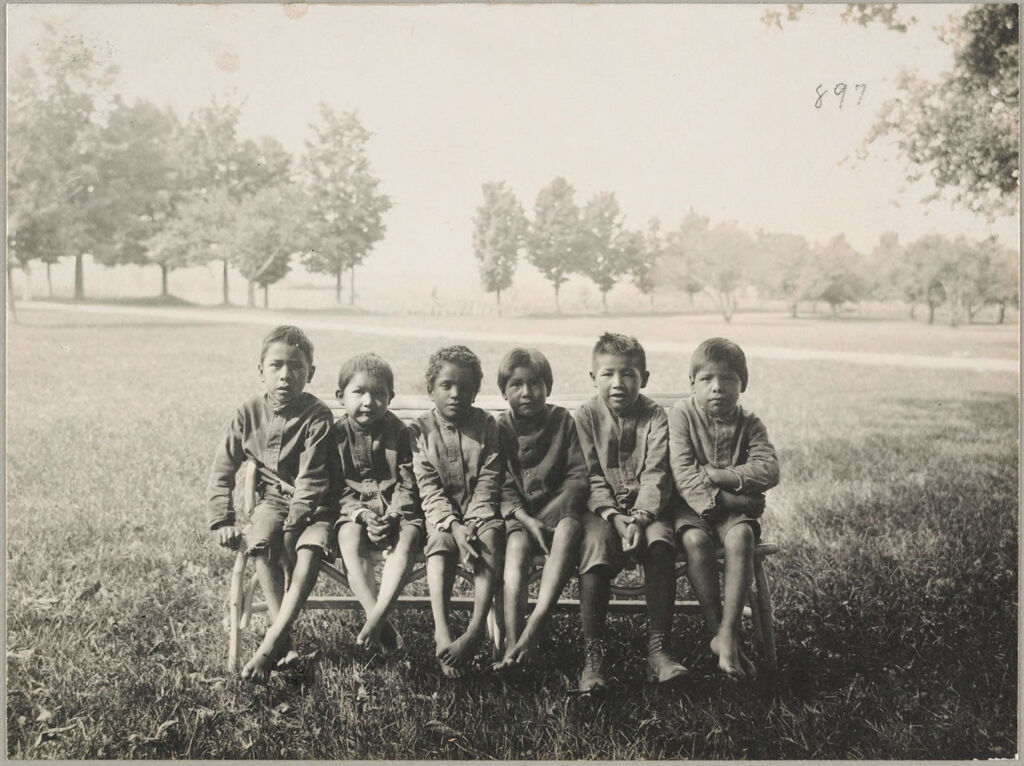 Races, Indians: United States. New York. Iroquois. Thomas Asylum For Orphan And Destitute Indian Children: State Thomas Asylum For Orphan And Destitute Indian Children, Iroquois, N.y.: Some Of The Boys