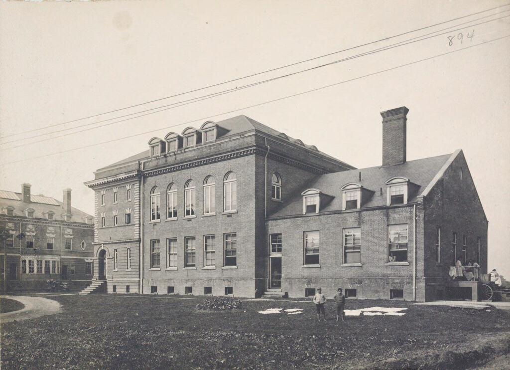 Races, Indians: United States. New York. Iroquois. Thomas Asylum For Orphan And Destitute Indian Children: State Thomas Asylum For Orphan And Destitute Indian Children, Iroquois, N.y.: Administration Building, Stewart Hall, Work And Service Building
