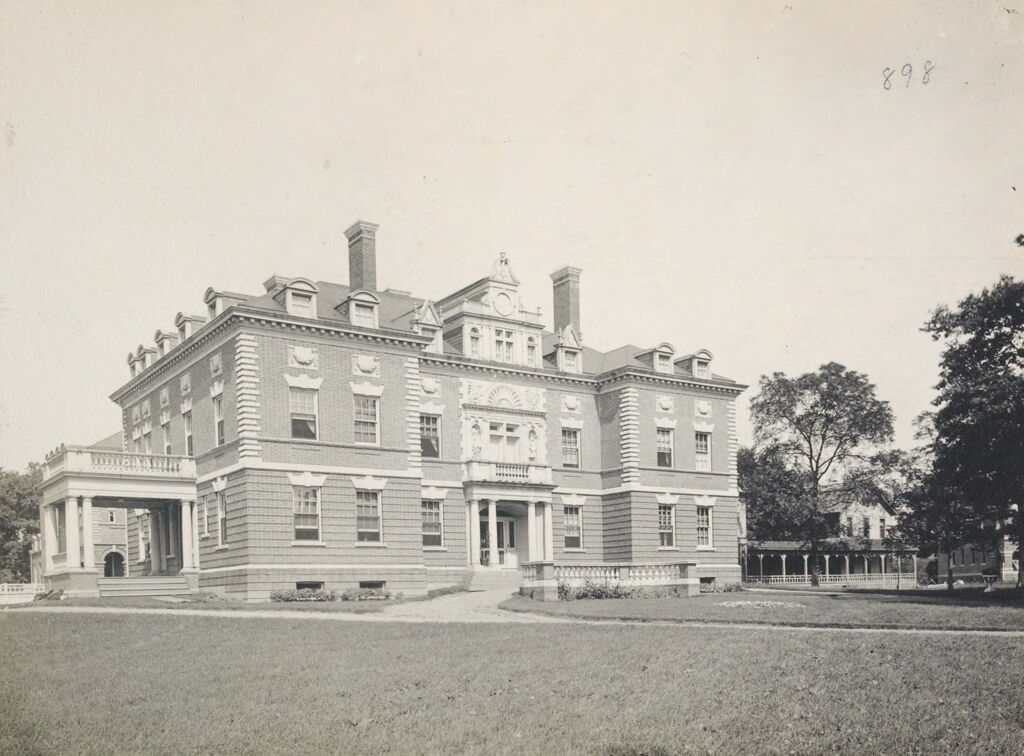 Races, Indians: United States. New York. Iroquois. Thomas Asylum For Orphan And Destitute Indian Children: State Thomas Asylum For Orphan And Destitute Indian Children, Iroquois, N.y.: Side View Of Administration Building