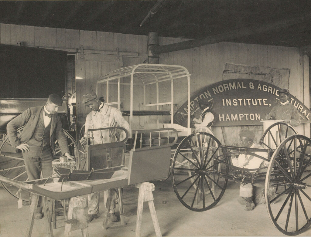 Races, Negroes: United States. Virginia. Hampton. Hampton Normal And Industrial School: Agencies Promoting Assimilation Of The Negro. Training For Commercial And Industrial Employment. Hampton Normal And Agricultural Institute, Hampton, Va.: Carriage Painting.