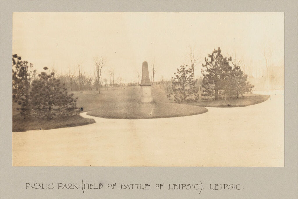 Recreation, Parks And Palygrounds: Germany. Leipzig. Public Park: Social Conditions In German Cities: 1905: Public Park: (Field Of Battle Of Leipsic). Leipsic.