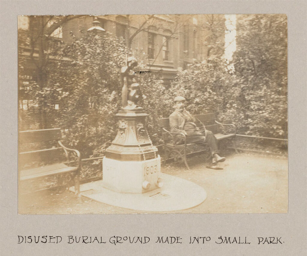 Recreation, Parks And Playgrounds: Great Britain, England. London. Playgrounds And Parks: Social Conditions In London, England, 1903: Disused Burial Ground Made Into Small Park.